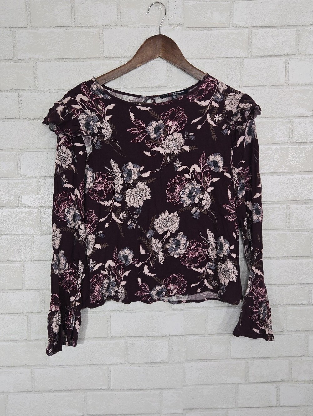 One Clothing floral long sleeve top